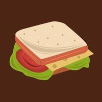 Sandwich vector illustration for graphic design and decorative element