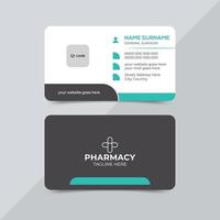 Modern healthcare medical doctor business card design template vector