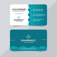 Modern medical healthcare doctor business card template design vector