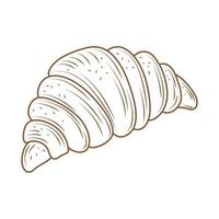 icono de pan croissant vector