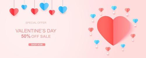 Valentine's day sale background with heart. Vector illustration. Wallpaper, flyers, invitations, posters, brochures, banners. Vector symbols of love for Happy Women's, Mother's, Valentine's Day, birth