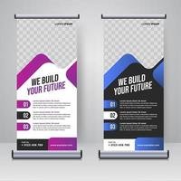 Corporate rollup or X banner design template vector