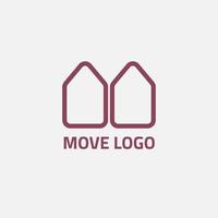 The logo of two pentagons lined up to form a building and letters. vector