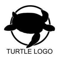 tortuga logo icono negro diseño vector ilustración