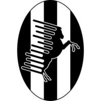 caballo logo icono negro blanco diseño vector
