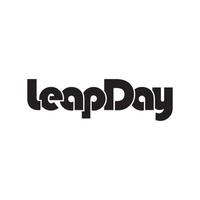 LEAP DAY text design vector isolated on white background.