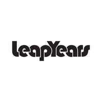 text LEAP YEARS design vector isolated on white background.