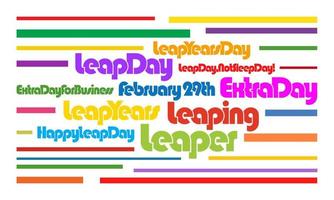 background colorful design leap year. vector illustration.