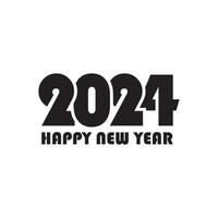 2024 HAPPY NEW YEAR logo design vector isolated on white background.