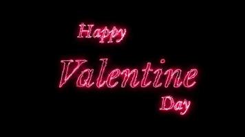 rosa colore contento san valentino giorno testo su nero sfondo animazione video