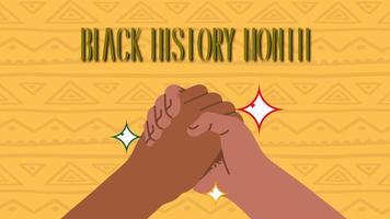 houden hand- zwart geschiedenis maand video