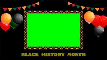 svart historia månad ballon bakgrund video