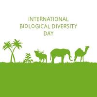 día internacional para la ilustración de vector de diversidad biológica