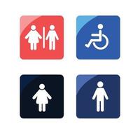 Toilet Board Signs vector