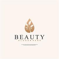 vector leaf oil logo design template