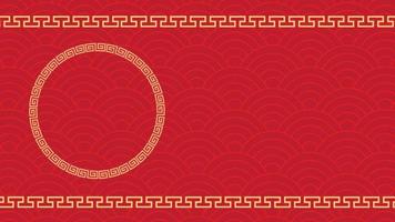Happy Chinese New Year. Chinese decorative classic festive background for holiday. Traditional lunar year background. 4K loop with copy space. video