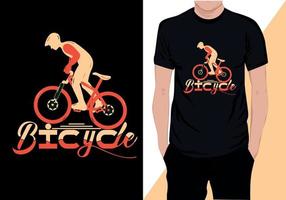 Bicycle T-Shirt Design vector