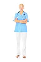 Young female doctor with stethoscope photo