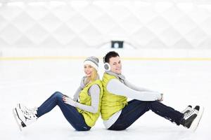 Couple ice skating photo