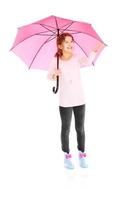 niña con paraguas foto