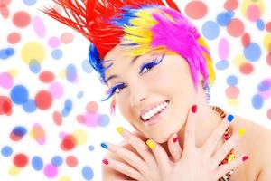 Woman with colorful costume photo