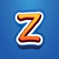 3d illustration of letter z vector