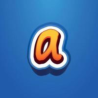 3d illustration of small letter a vector