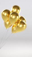 Vibrant golden balloons group photo