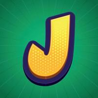 3d illustration of letter j vector