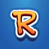 3d illustration of letter r vector