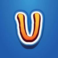 3d illustration of letter u vector