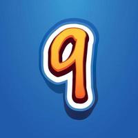 3d illustration of small letter q vector