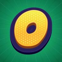 3d illustration of small letter o vector
