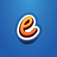 3d illustration of small letter e vector