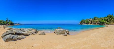 Panoramic view of Leam Sing Beach on Phuket island photo