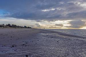 Image of shells and stones on a North Sea beach in Denmark in winter photo