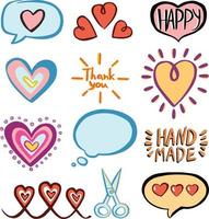 Friendship and love line icons. Interaction, Mutual understanding and assistance business. icons. vector