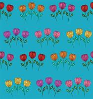 Spring Flowers Tulips Natural Seamless Pattern. High   illustration vector