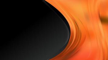 Abstract Orange and Black Wave Business Background photo