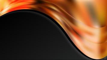 Abstract Orange and Black Wave Business Background photo