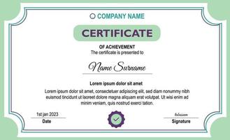 Certificate template design vector