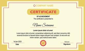 Vector certificate design template