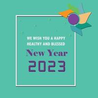 New year 2023 poster design vector