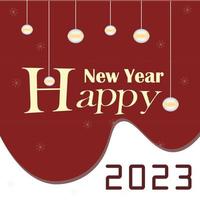 Happy new year banner design vector
