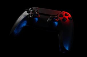 Wireless controller gamepad isolated on black background. 3D rendering illustration. photo