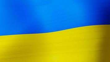 A background of a waving Ukrainian flag. 3D rendering illustration. photo