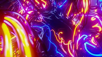 Moving and flashing cables. 3D rendering illustration. photo