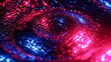 Multicolored cubes pulsating to the beat of the music. 3D rendering illustration. photo