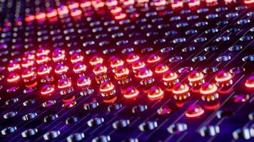 Luminous red spheres moving in waves. 3D rendering illustration photo