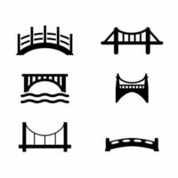Flat style bridge icon template. Stock vector illustration.